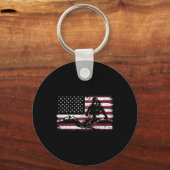 Snowboard Patriotic  American Sleutelhanger (Voorkant)