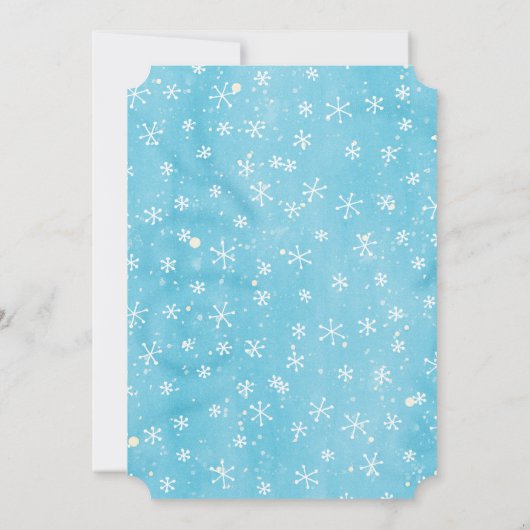 Snowboard Penguin Birthday Party Snowboarding Snow Kaart (Achterkant)