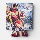 Snowboard Pin-Up Blikjeskoeler (Voorkant)