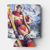 Snowboard Pin-Up Blikjeskoeler (Achterkant)