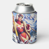 Snowboard Pin-Up Blikjeskoeler (Blikje Achterkant)