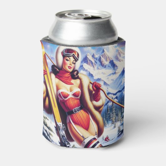  Snowboard Pin-Up Blikjeskoeler (Blikje Achterkant)