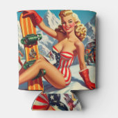 Snowboard Pin Up Blikjeskoeler (Achterkant)