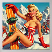  Snowboard Pin Up Poster (Voorkant)