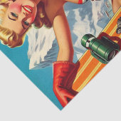  Snowboard Pin Up Tissuepapier (Detail)