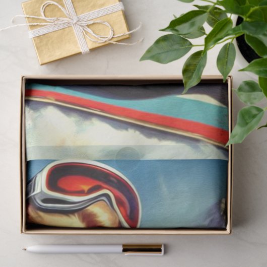  snowboard pin-up tissuepapier (Geschenk)