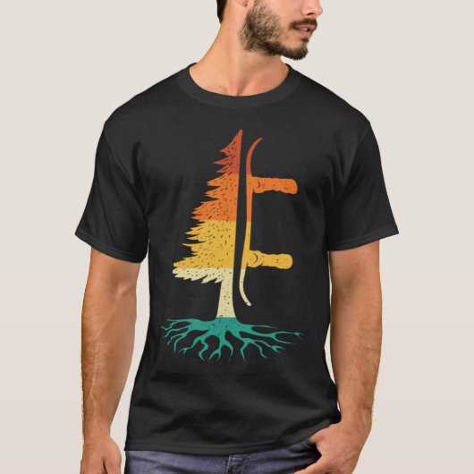 Snowboard Pine Tree Snowboarding Snowboarder Wint T-shirt (Voorkant)