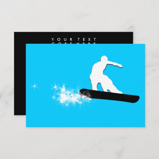 snowboard : poederspoor kaart (Voorkant / Achterkant)