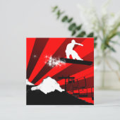 snowboard : poederspoor kaart (Staand voorkant)