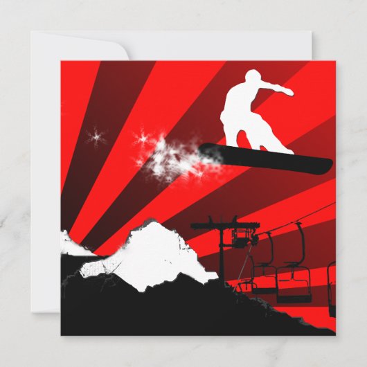 snowboard : poederspoor kaart (Voorkant)