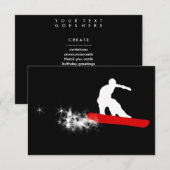 snowboard : poederspoor kaart (Voorkant / Achterkant)