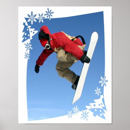 Snowboard Poster afdrukken (Voorkant)