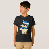 Snowboard Pug Wintersport Gift Idee T-shirt (Voorkant volledig)