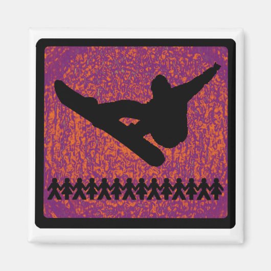 Snowboard Rechts ALINE Magneet (Voorkant)