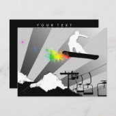 snowboard : regenboogpoederspoor kaart (Voorkant / Achterkant)