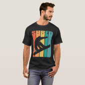 Snowboard Retro 70s Afbeelding Silhouet Fun Gift S T-shirt (Voorkant volledig)