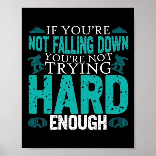 Snowboard  Retro als je niet bent Poster (Voorkant)