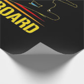 Snowboard Retro  Cadeaupapier (Hoek)