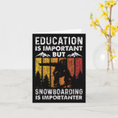 Snowboard  retro-educatie is mogelijk kaart (Gele Bloem)