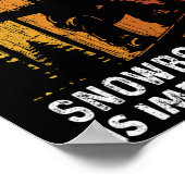 Snowboard  retro-educatie is mogelijk poster (Hoek)