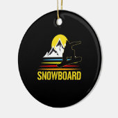 Snowboard Retro Keramisch Ornament (Links)