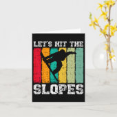 Snowboard  Retro Laten we de Kaart (Gele Bloem)