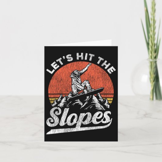 Snowboard  Retro Laten we de Kaart (Voorkant)