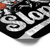 Snowboard  Retro Laten we de Poster (Hoek)