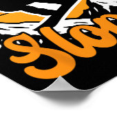 Snowboard  Retro Laten we de Poster (Hoek)