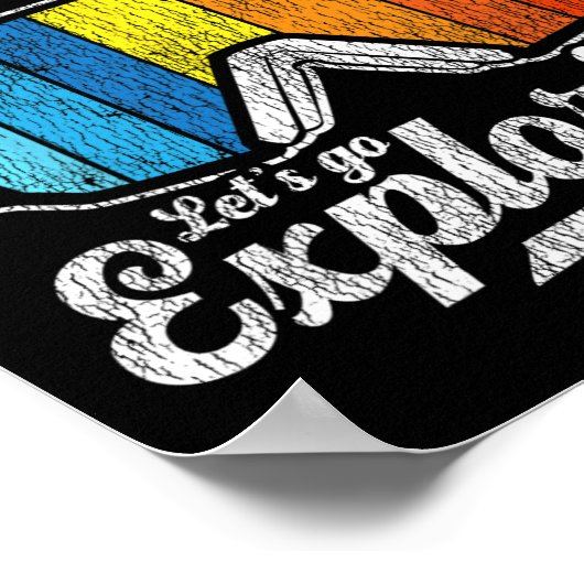 Snowboard  Retro Let's Go Expl Poster (Hoek)