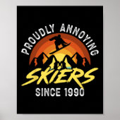 Snowboard  Retro met trots geïrriteerd Poster (Voorkant)