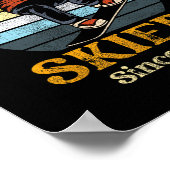 Snowboard  Retro met trots geïrriteerd Poster (Hoek)