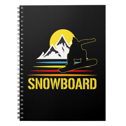 Snowboard Retro Notitieboek (Voorkant)