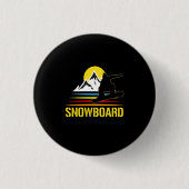 Snowboard Retro Ronde Button 3,2 Cm (Voorkant)