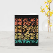 Snowboard Retro Snowboard Kaart (Gele Bloem)