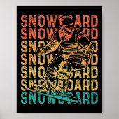 Snowboard  Retro Snowboard Poster (Voorkant)