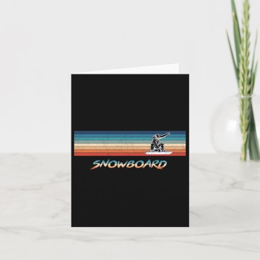 Snowboard Retro  Snowboarden Gift Kaart (Voorkant)