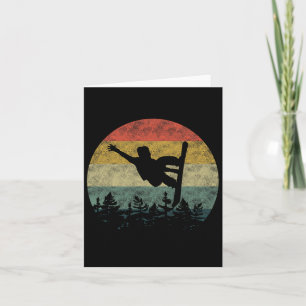 Snowboard Retro Snowboarder Freeride Vrouwen Manne Kaart