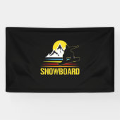 Snowboard Retro  Spandoek (Horizontaal)