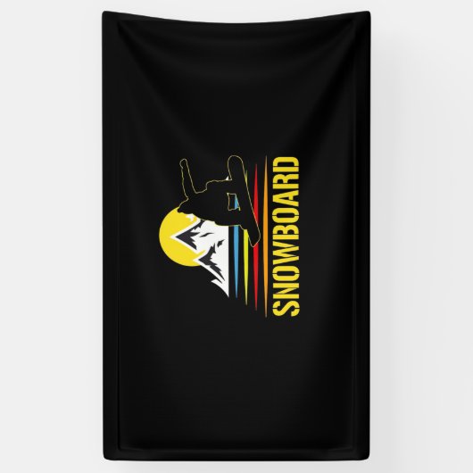 Snowboard Retro Spandoek (Verticaal)