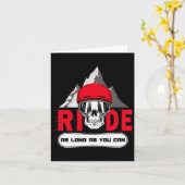Snowboard Ride Apres Ski Fun Skull Gezegde Gift Kaart (Gele Bloem)