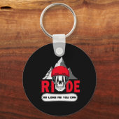 Snowboard Ride Apres Ski Fun Skull Gezegde Gift Sleutelhanger (Voorkant)