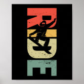 Snowboard Ride Retro Poster (Voorkant)