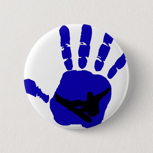 Snowboard Riot Blues Ronde Button 5,7 Cm (Voorkant)