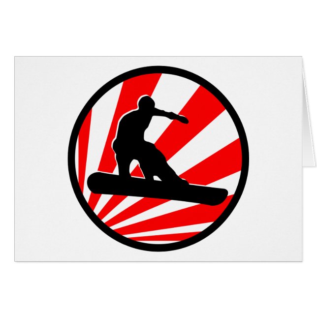 snowboard : rode stralen (Voorkant Horizontaal)