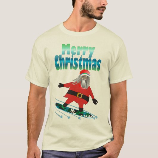 Snowboard Santa T-shirt (Voorkant)
