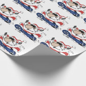 Snowboard Santa Wrapping Paper Cadeaupapier (Hoek)