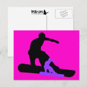 snowboard : schaduwzijde briefkaart (Voorkant / Achterkant)