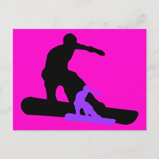 snowboard : schaduwzijde briefkaart (Voorkant)