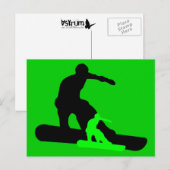 snowboard : schaduwzijde briefkaart (Voorkant / Achterkant)